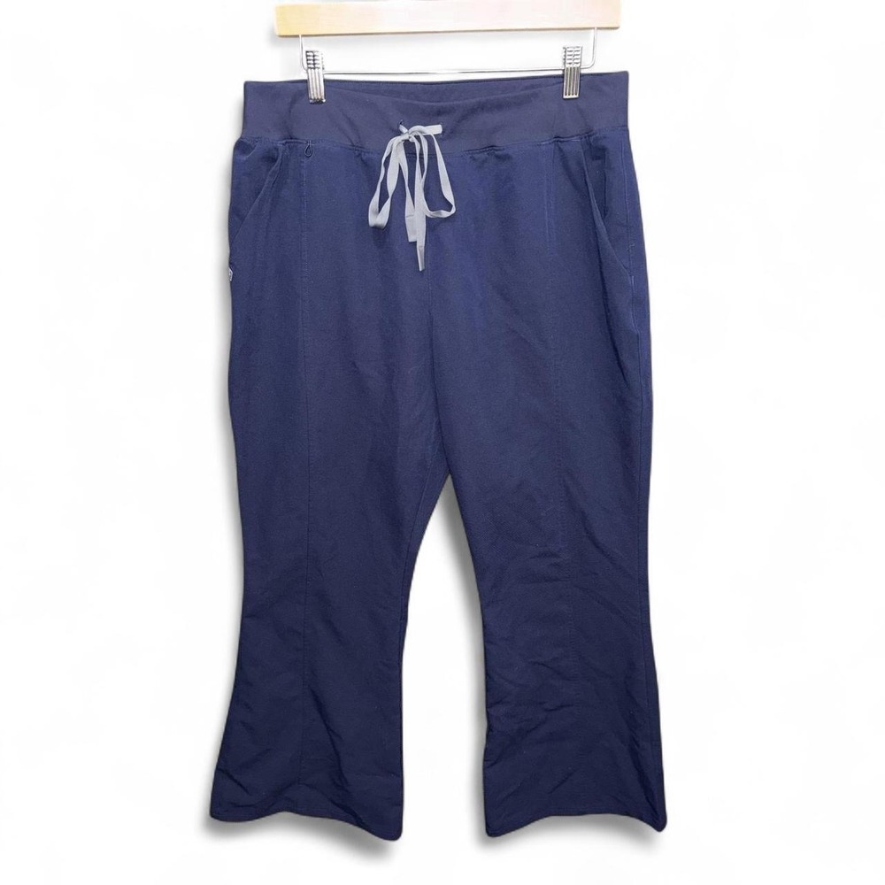 Figs Madryn Flare Navy XL Petite High Waist Scrub Pant